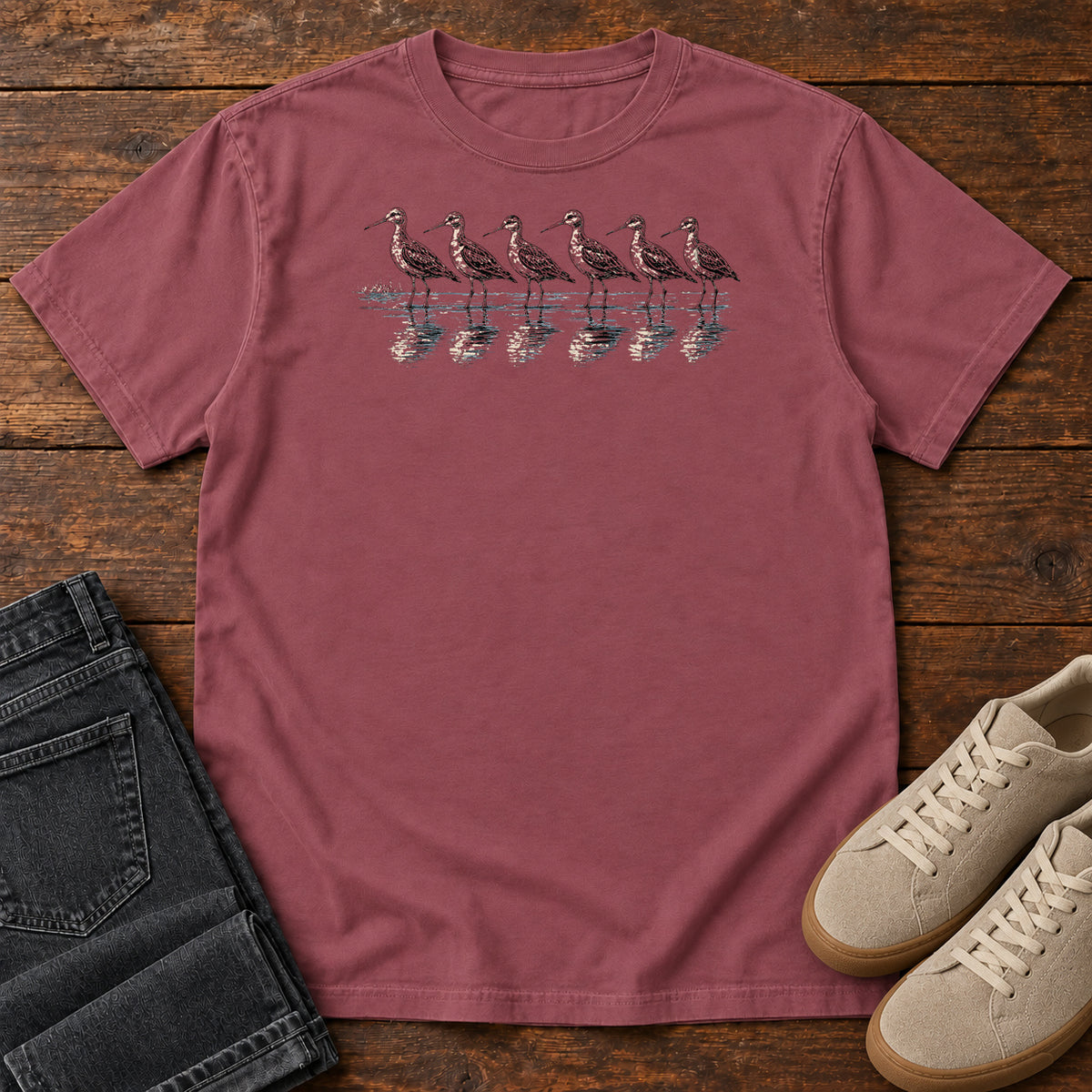 Sandpiper Line T-shirt in Brick