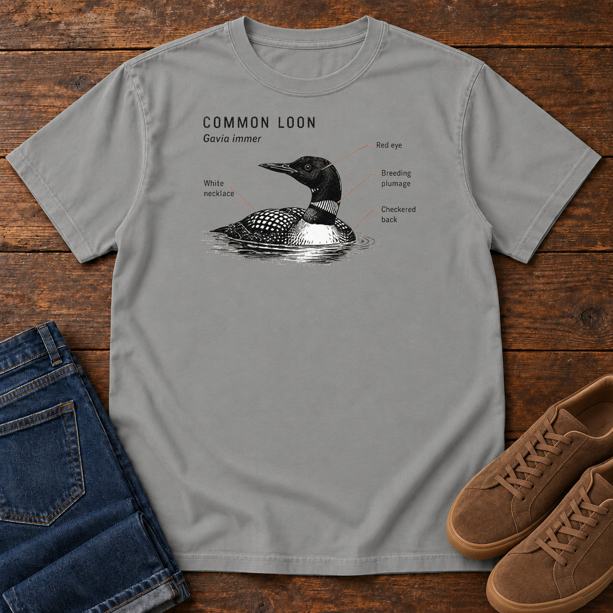 Common Loon T-shirt in Grey