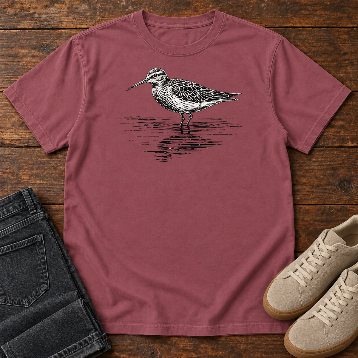 Sandpiper Study T-shirt in Brick