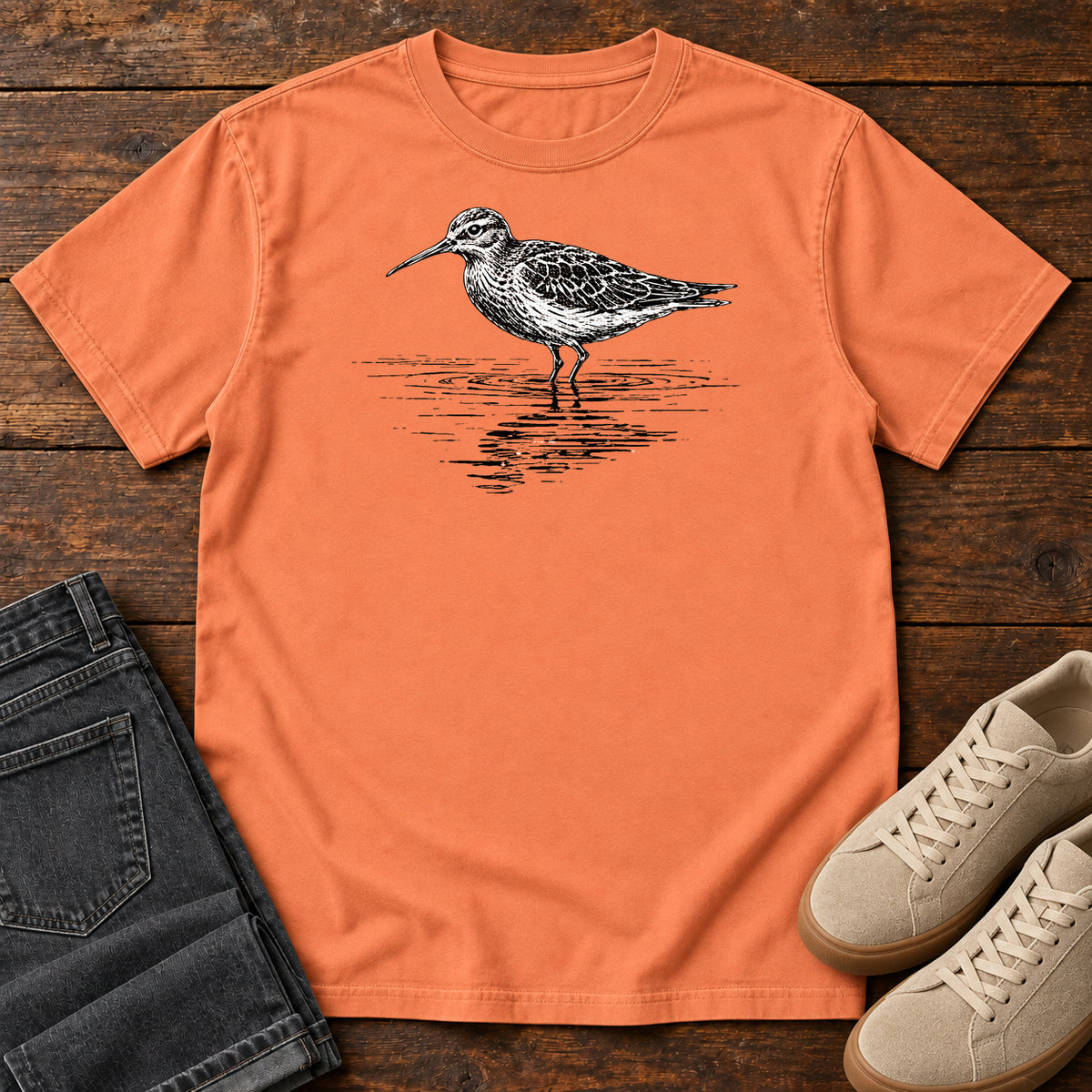 Sandpiper Study T-shirt in Terracotta