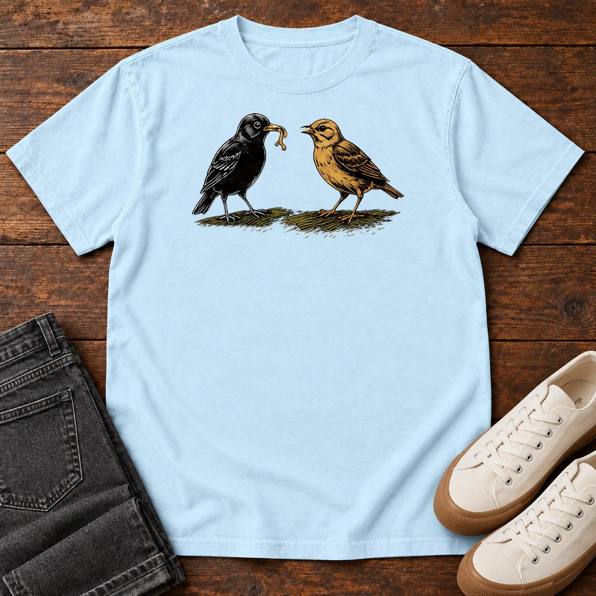Second Bird T-Shirt in Chambray