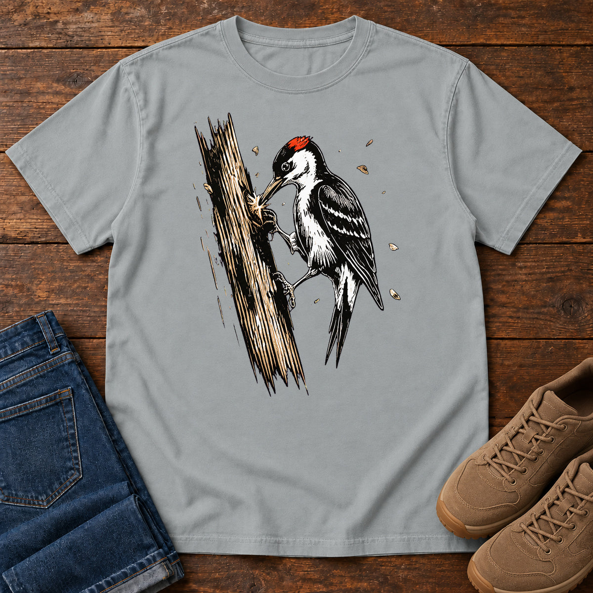 Strike Out T-Shirt in Granite