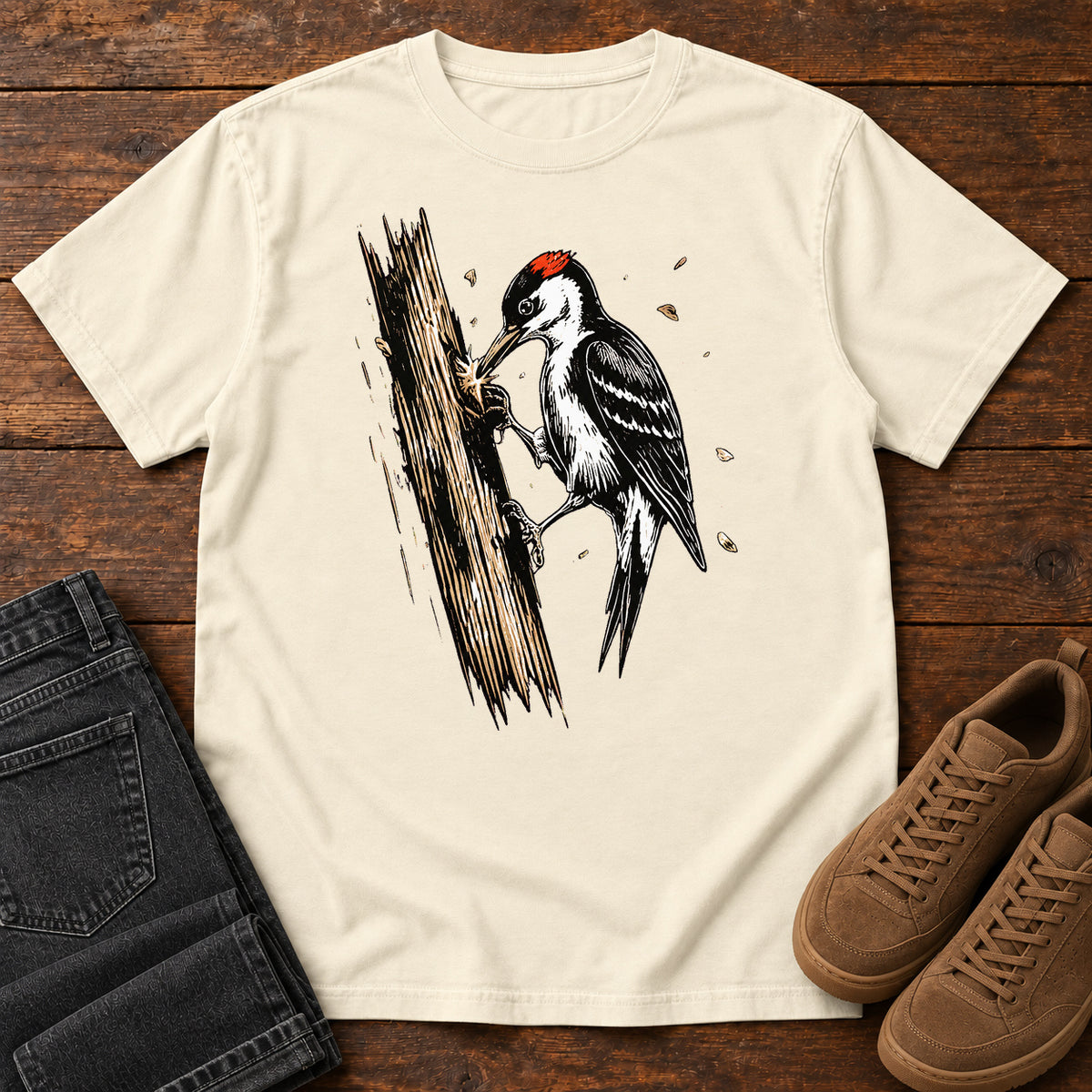Strike Out T-Shirt in Ivory