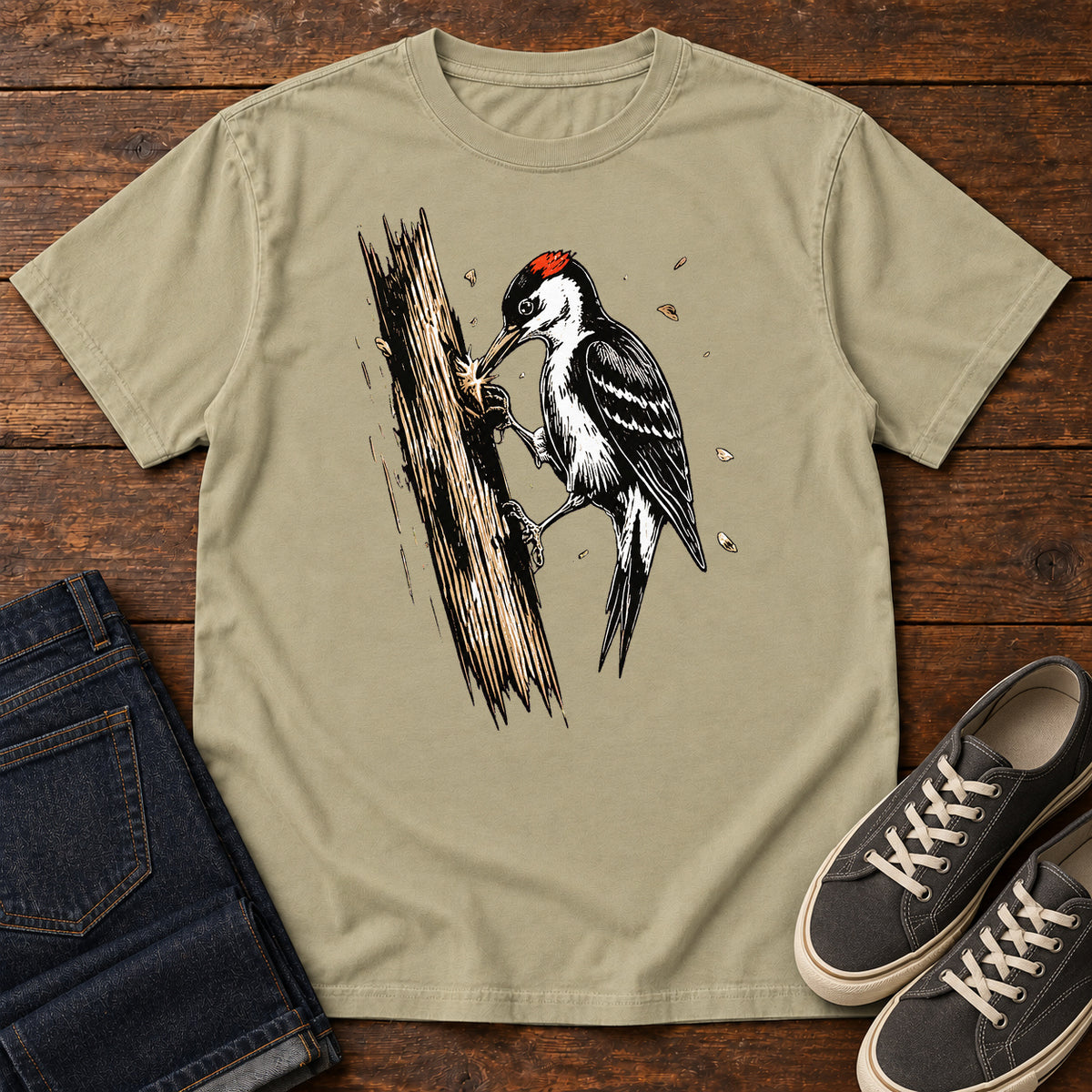 Strike Out T-Shirt in Khaki