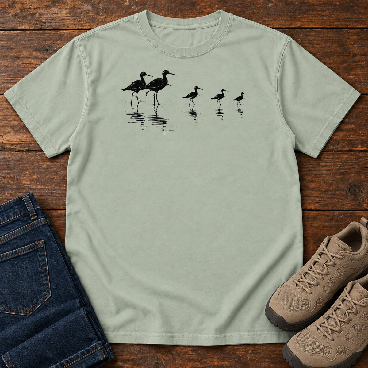 Shoreline Birds T-Shirt in Bay