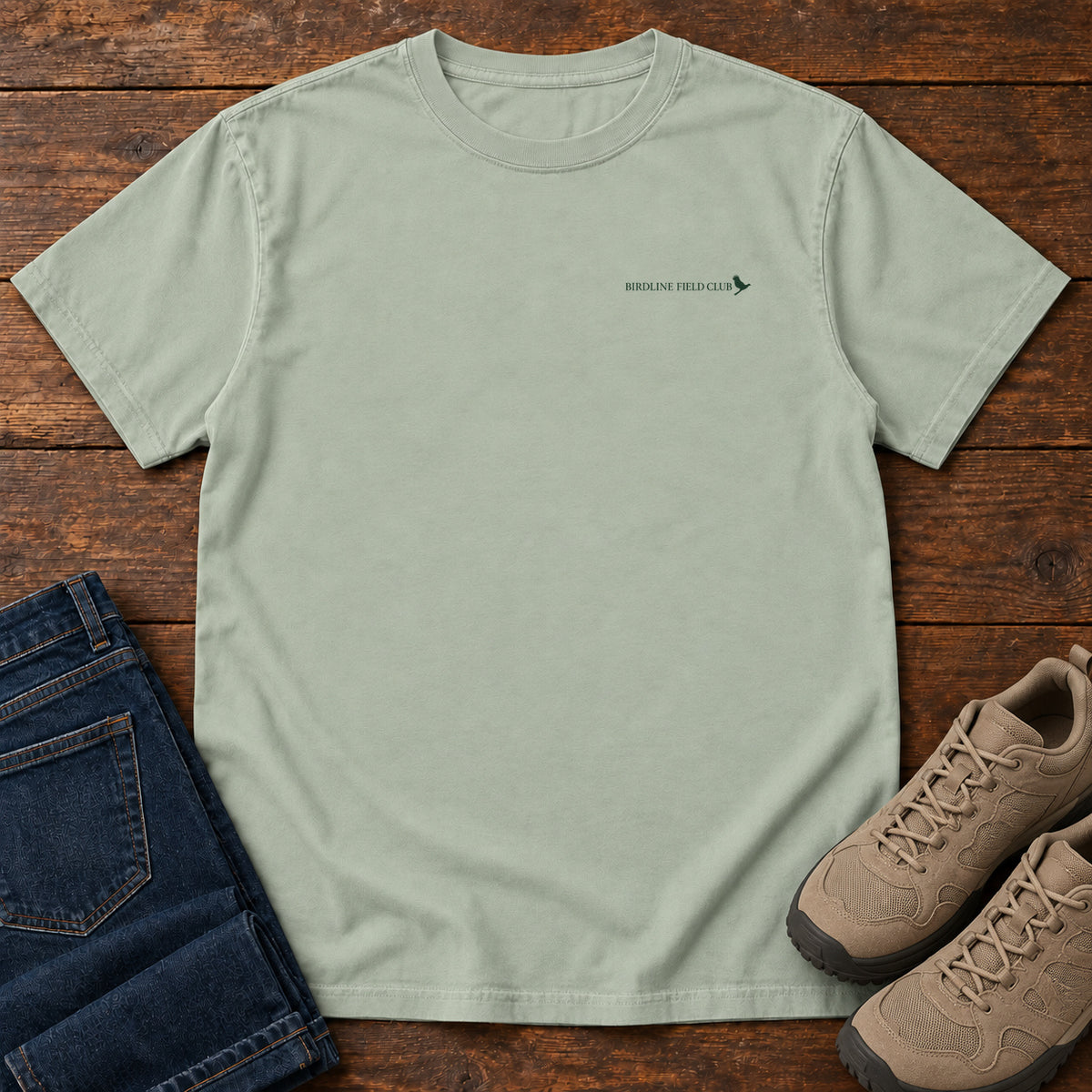 Tonal Minimal T-shirt in Bay, left side