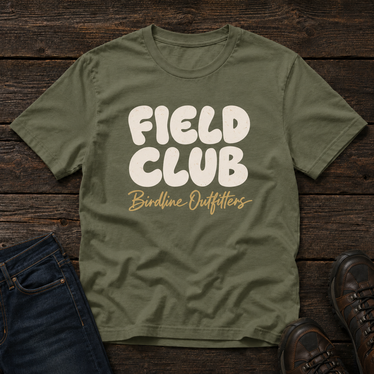 Field Club T-shirt in Hemp, front view