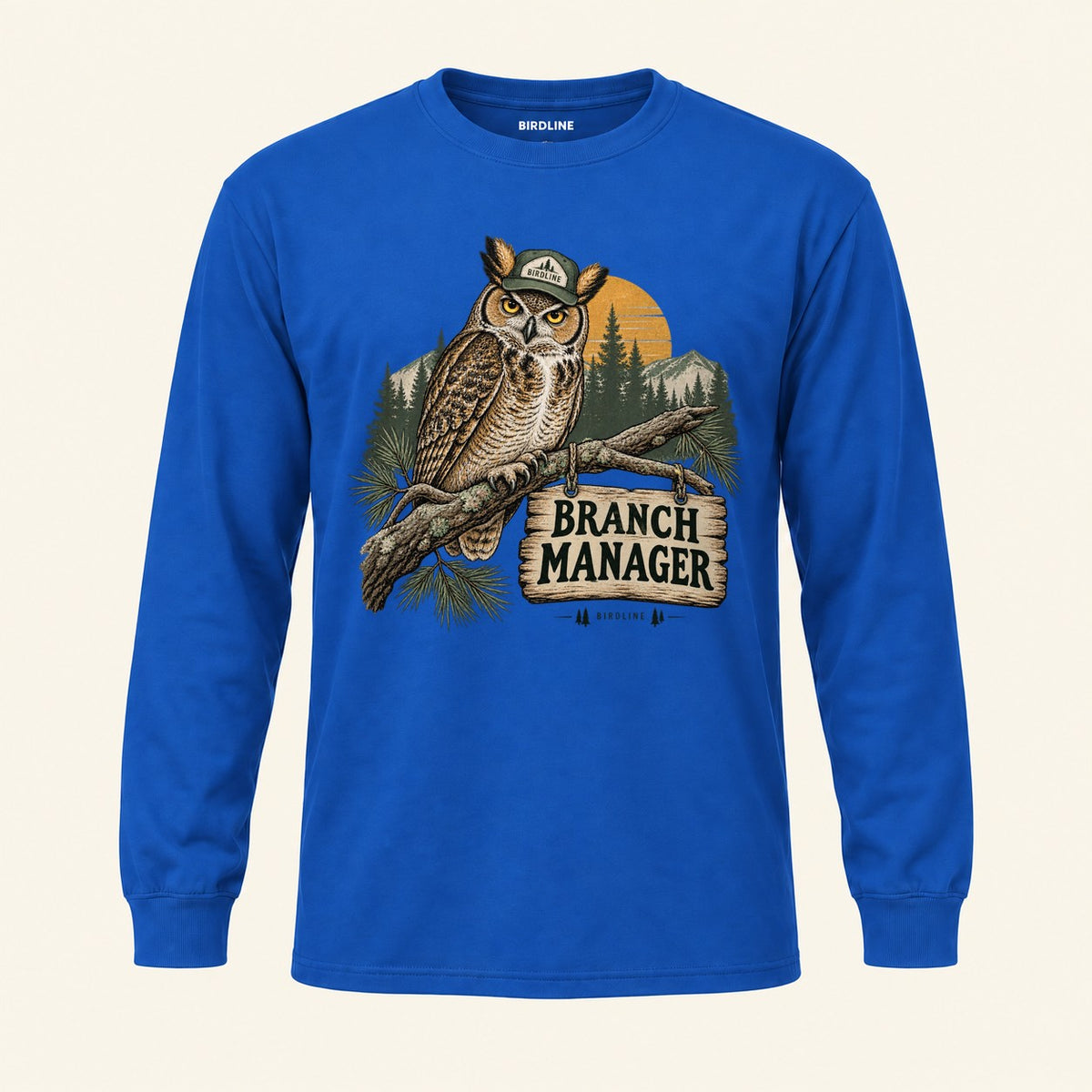 Branch Manager Long Sleeve Shirt in Royal, front view