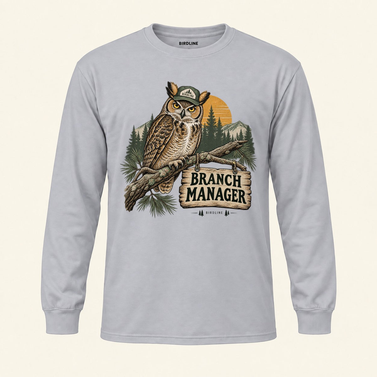 Branch Manager Long Sleeve Shirt in Sport Grey, front view