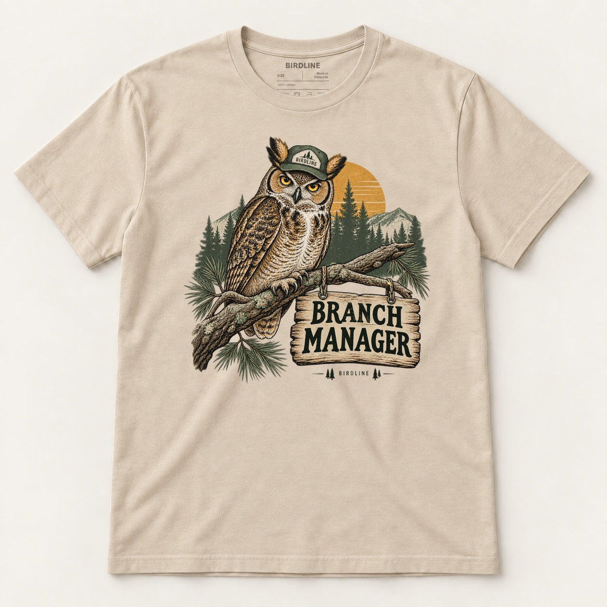 Branch Manager T-Shirt in Sand, front view