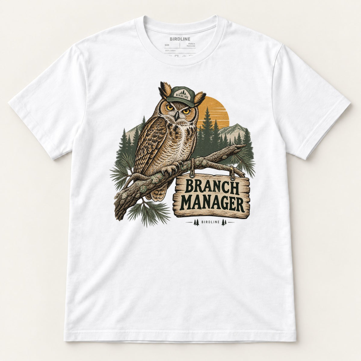Branch Manager T-Shirt in White, front view