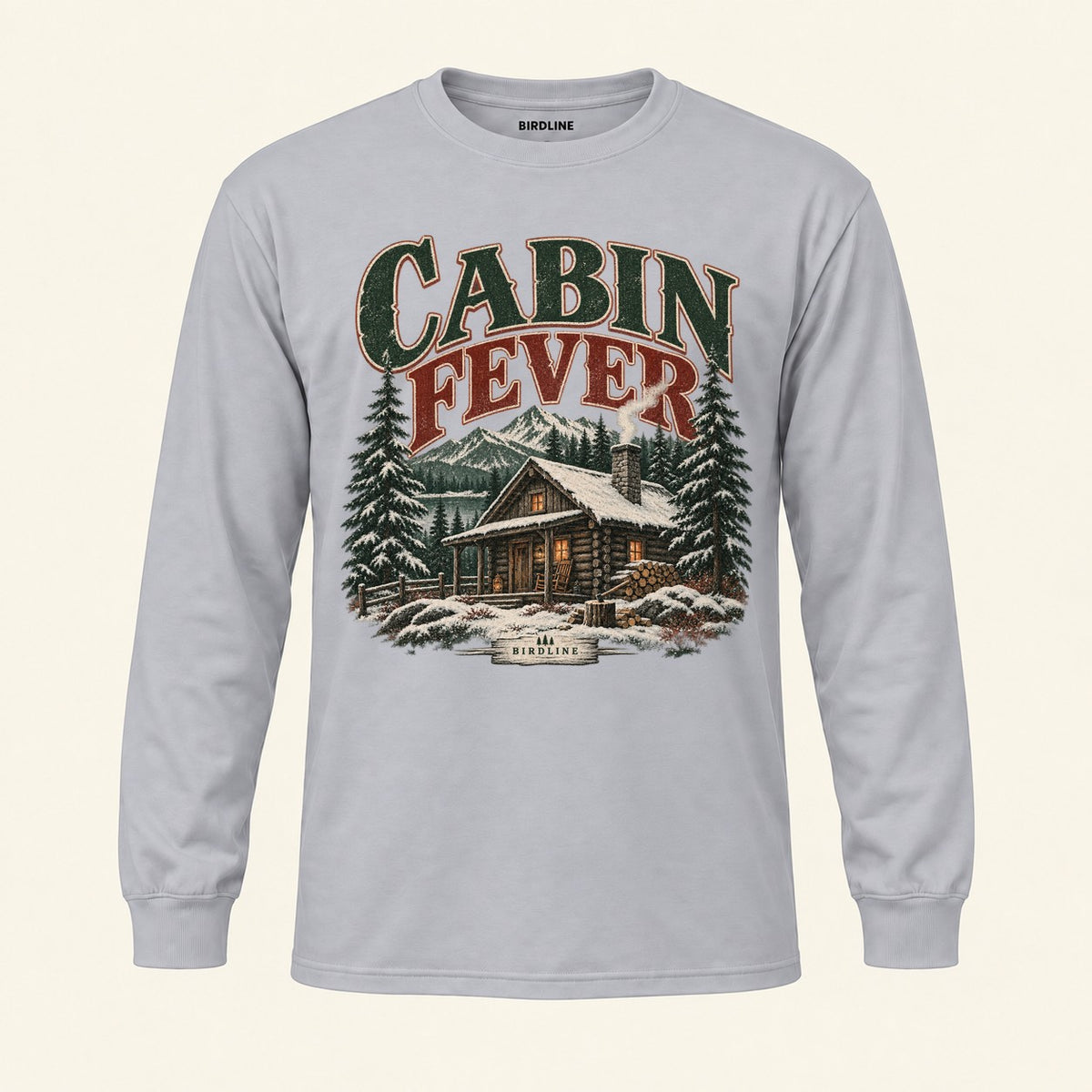 Cabin Fever Long Sleeve Shirt in Sport Grey, front view