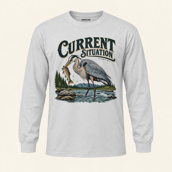 Current Situation Long Sleeve Shirt in Ash, front view