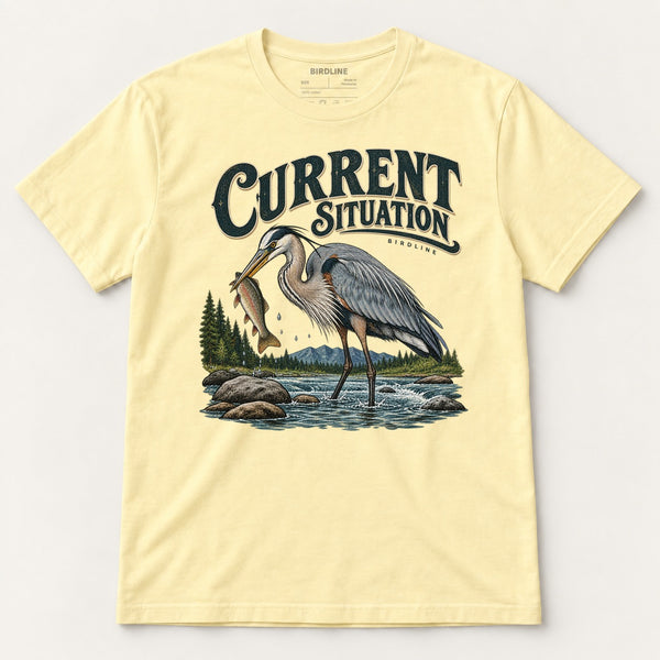 Current Situation T-Shirt in Cornsilk, front view
