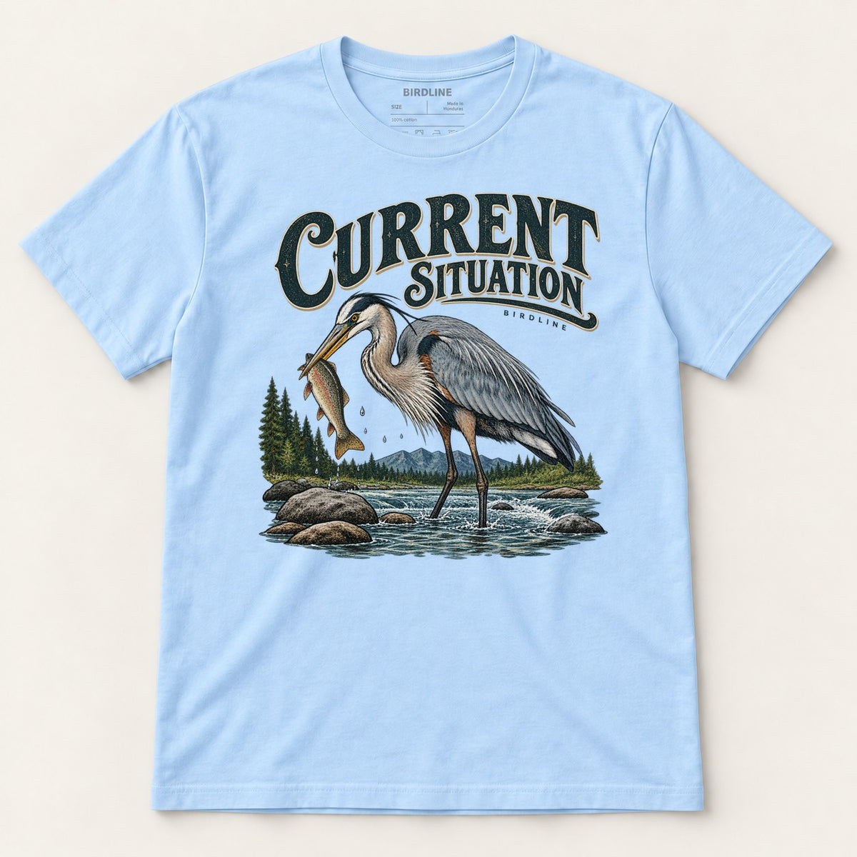 Current Situation T-Shirt in Light Blue, front view