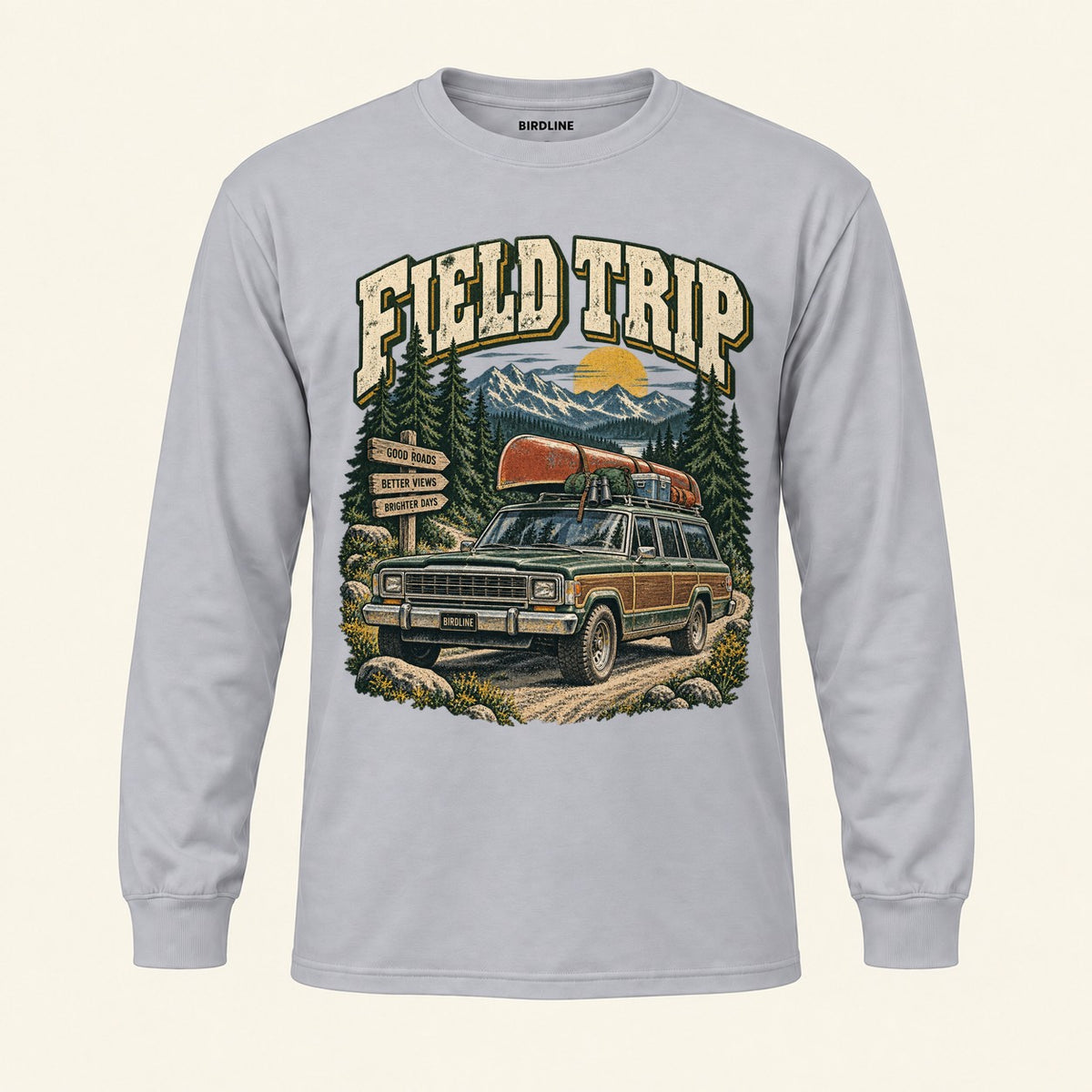 Field Trip Long Sleeve Shirt in Sport Grey, front view