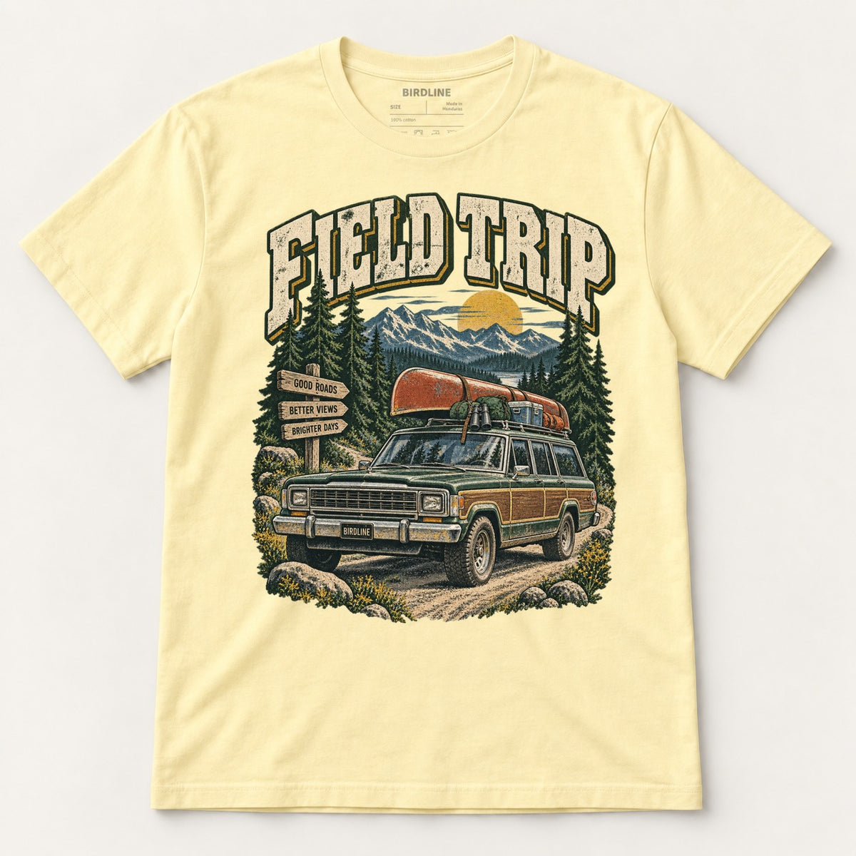 Field Trip T-Shirt in Cornsilk, front view