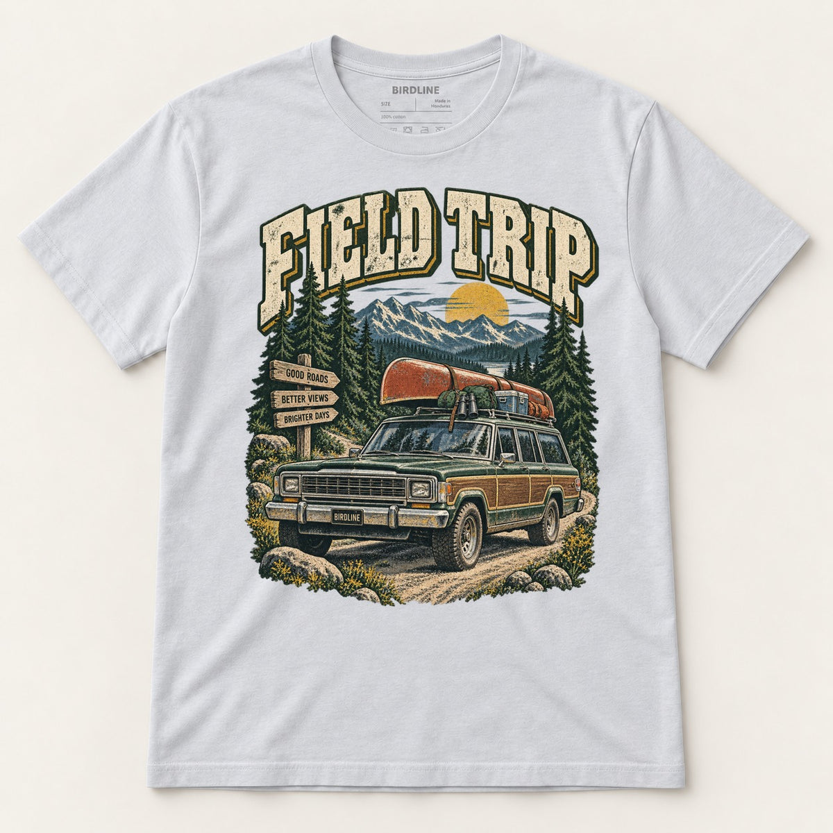 Field Trip T-Shirt in Ice Grey, front view