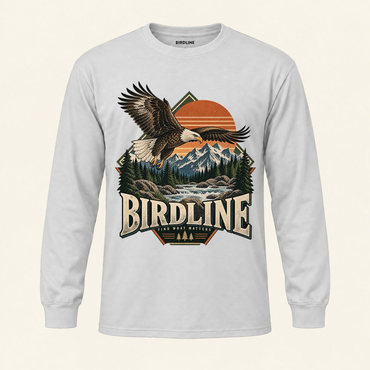 Find What Matters Long Sleeve Shirt in Ash, front view