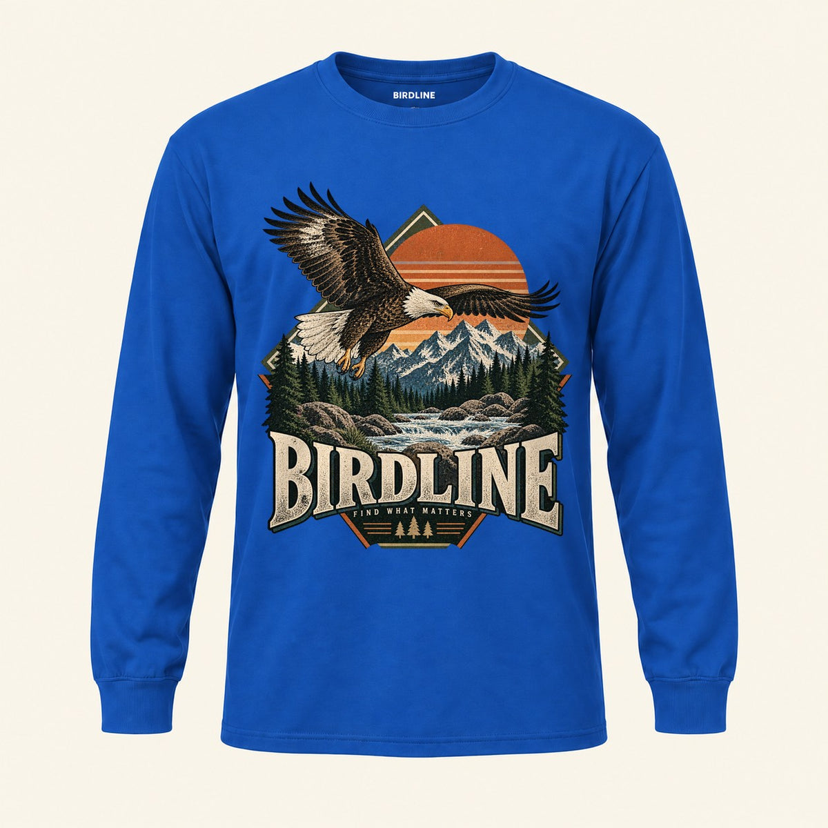 Find What Matters Long Sleeve Shirt in Royal, front view