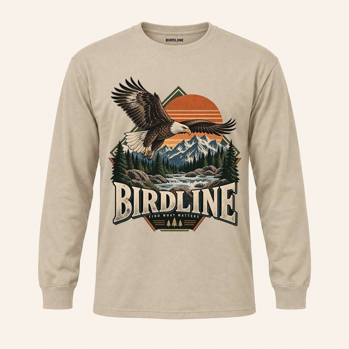Find What Matters Long Sleeve Shirt in Sand, front view