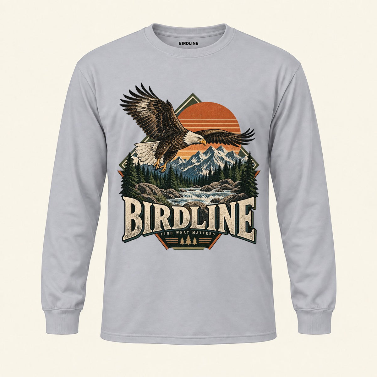 Find What Matters Long Sleeve Shirt in Sport Grey, front view