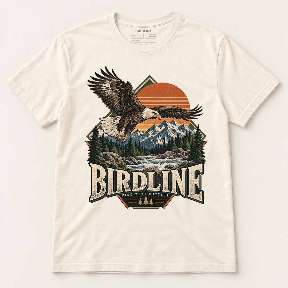Birdline Find What Matters T-Shirt in Natural, front view