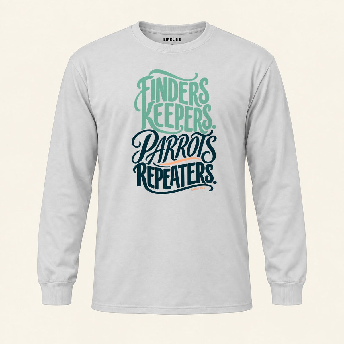 Finders Keepers Long Sleeve Shirt in Ash, front view