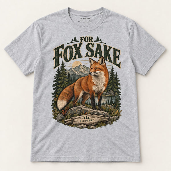 For Fox Sake T-Shirt in Sport Grey, front view