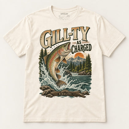 Gill-ty As Charged T-Shirt in Natural, front view