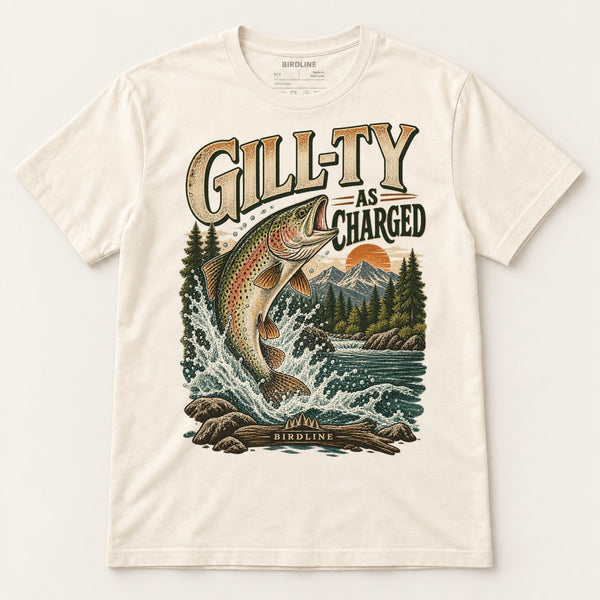 Gill-ty As Charged T-Shirt in Natural, front view