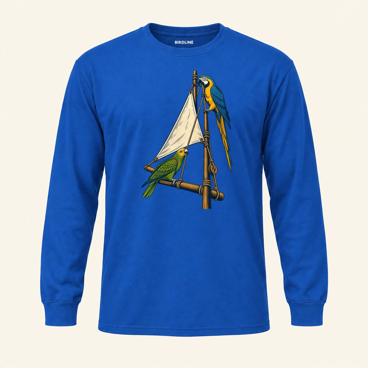 Hoist The Sail Long Sleeve Shirt in Royal, front view