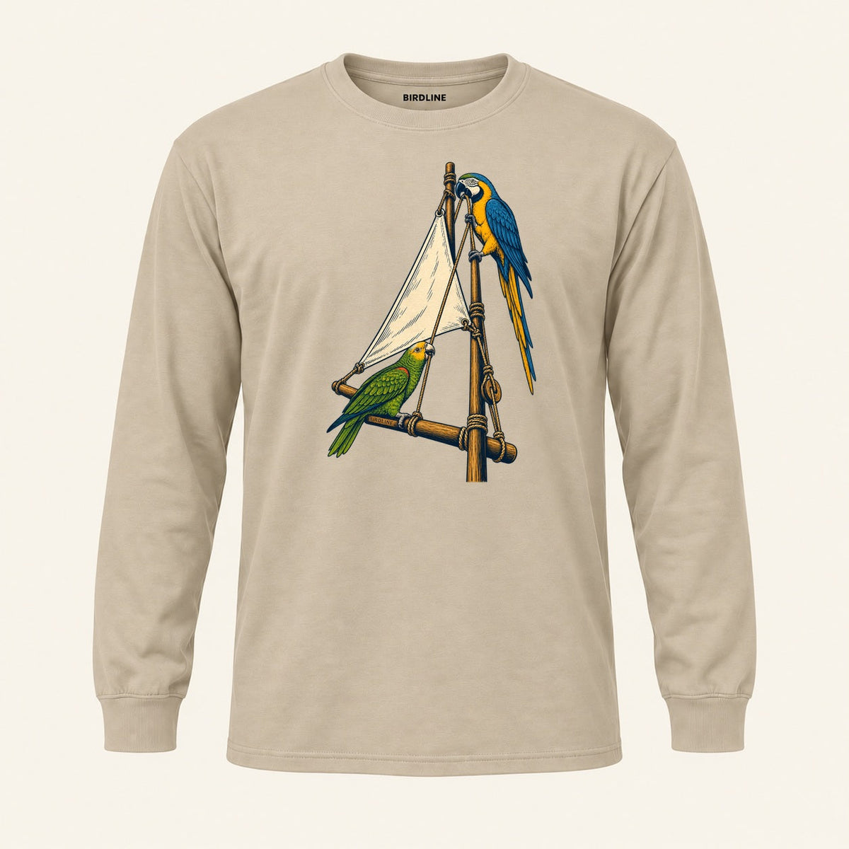 Hoist The Sail Long Sleeve Shirt in Sand, front view