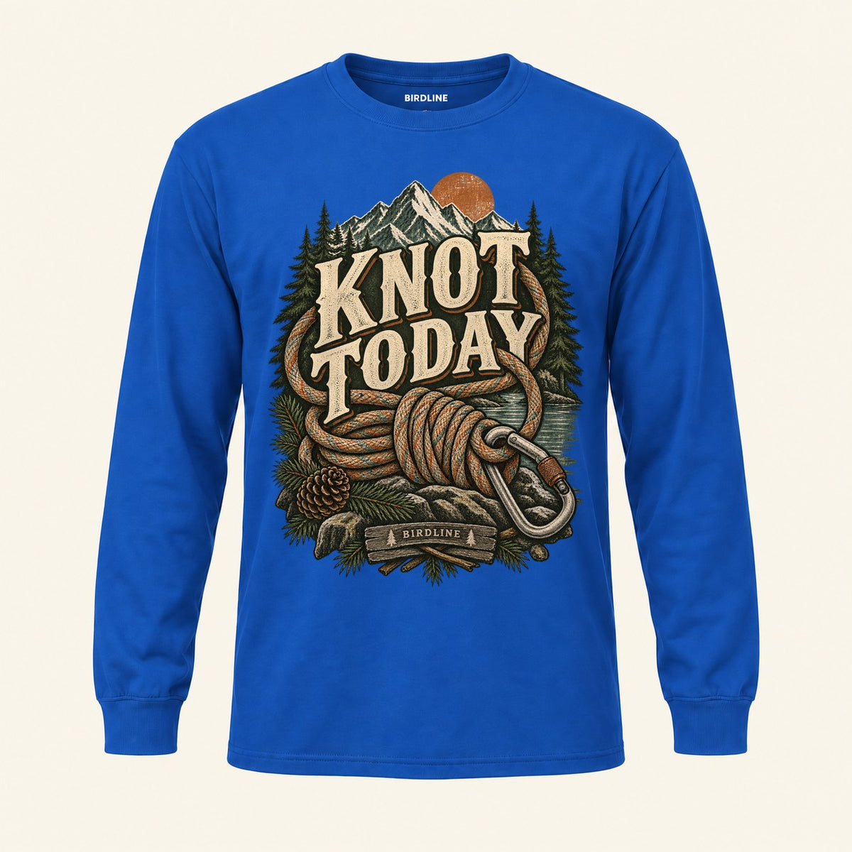 Knot Today Long Sleeve Shirt in Royal, front view