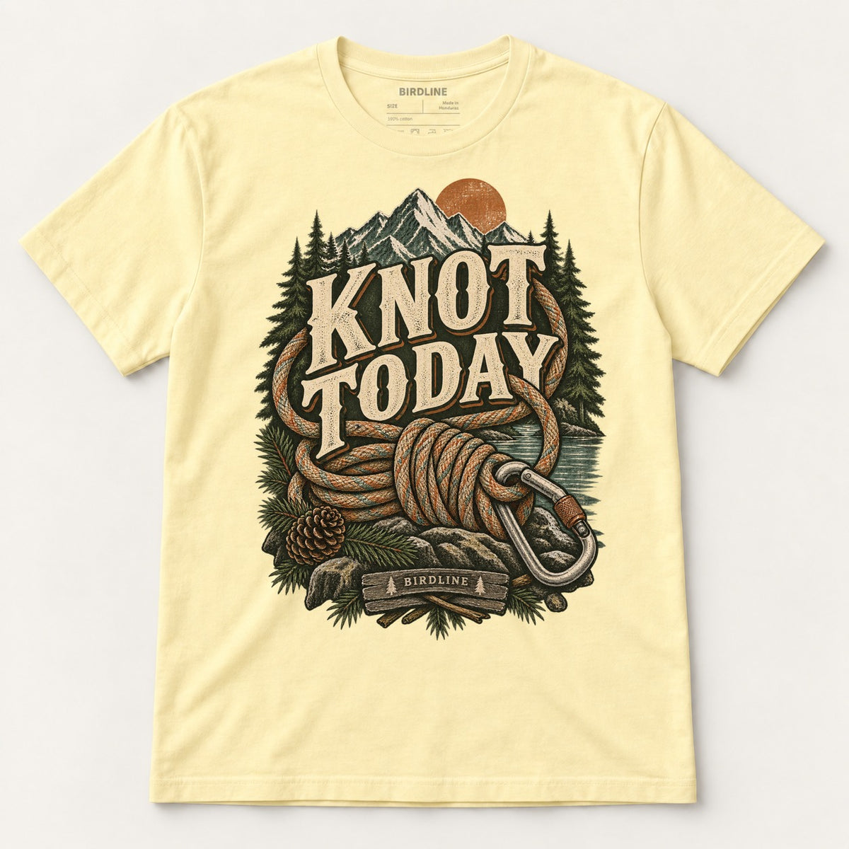 Knot Today T-Shirt in Cornsilk, front view