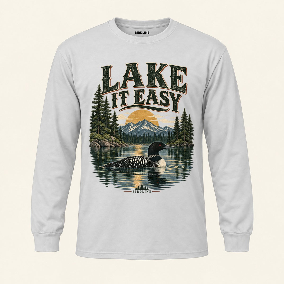 Lake It Easy Long Sleeve Shirt in Ash, front view
