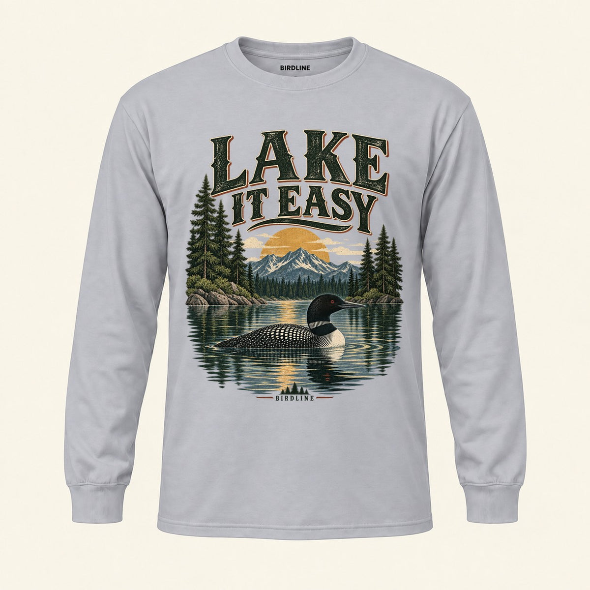 Lake It Easy Long Sleeve Shirt in Sport Grey, front view