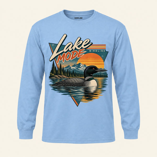 Lake Mode Long Sleeve Shirt in Light Blue, front view
