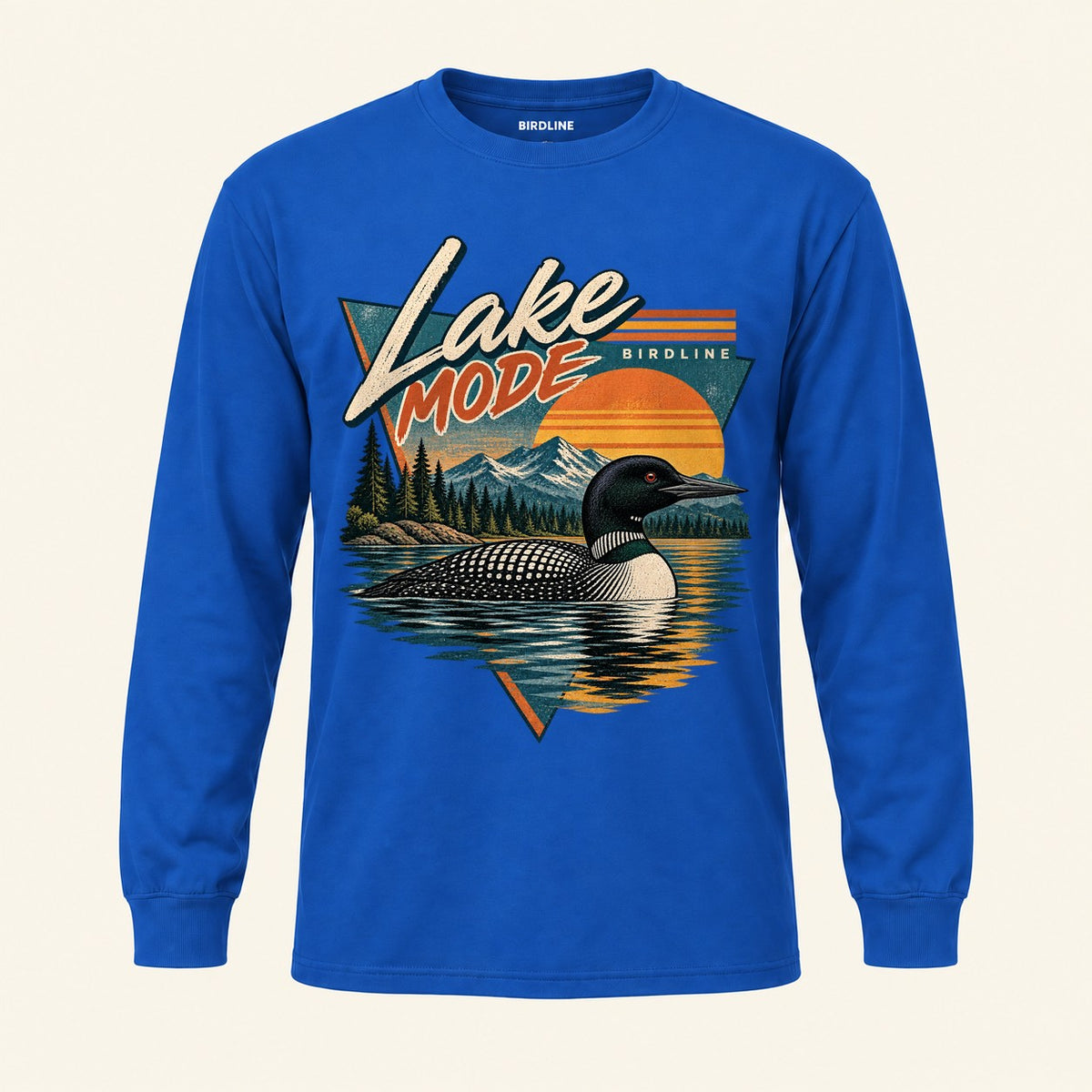 Lake Mode Long Sleeve Shirt in Royal, front view