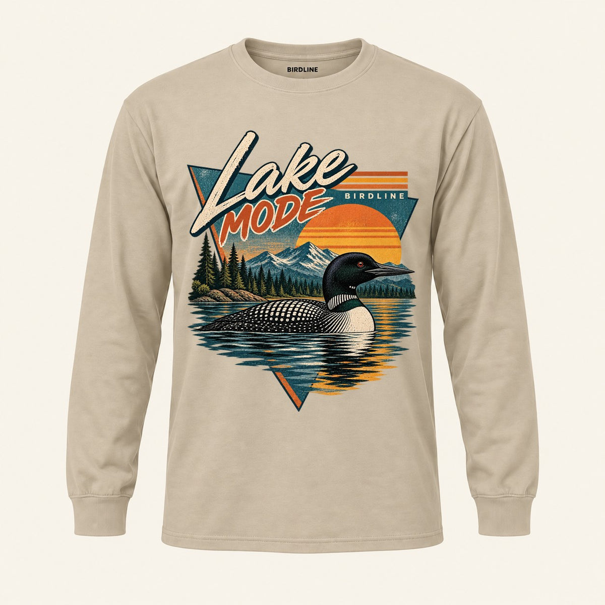 Lake Mode Long Sleeve Shirt in Sand, front view