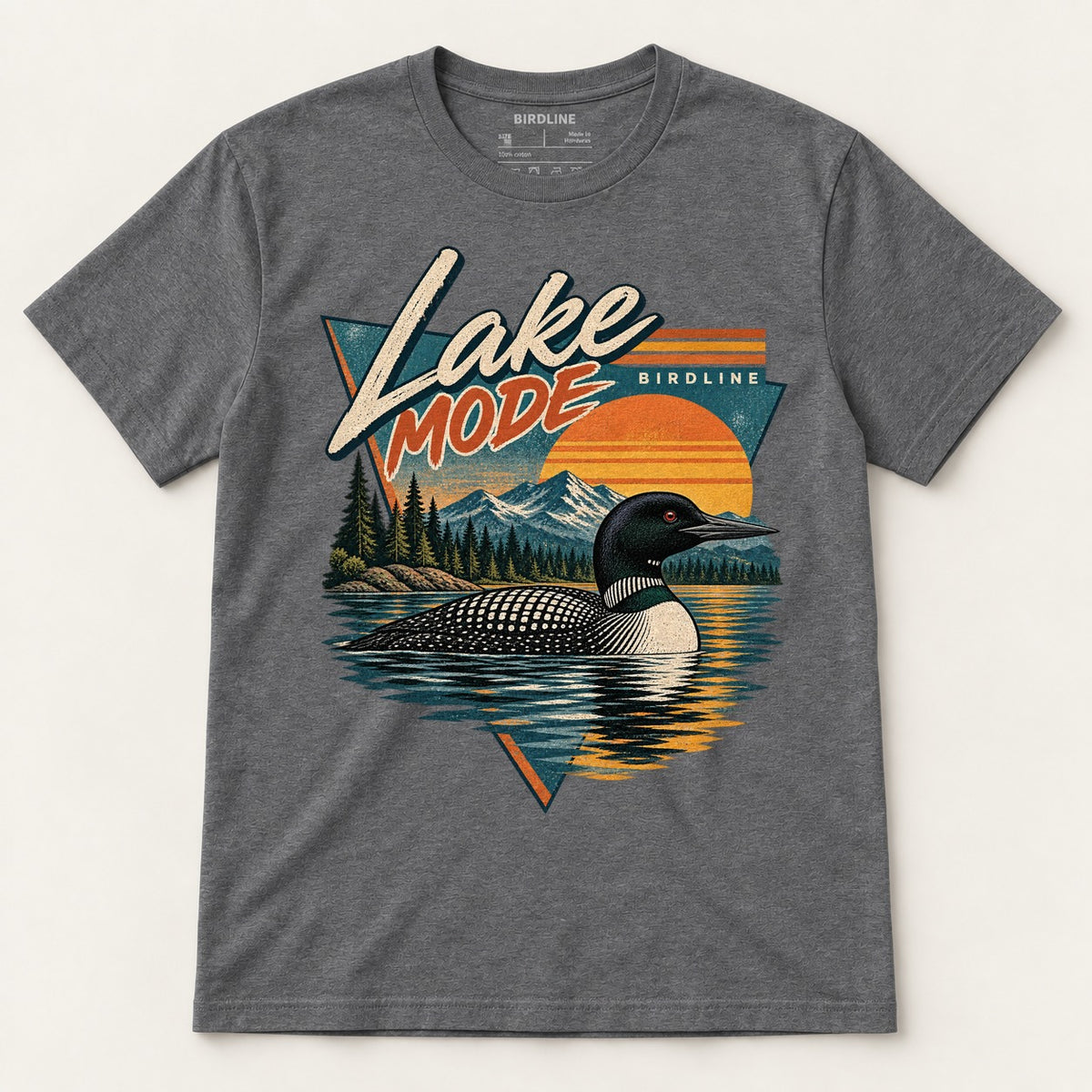 Lake Mode T-Shirt in Dark Heather, front view