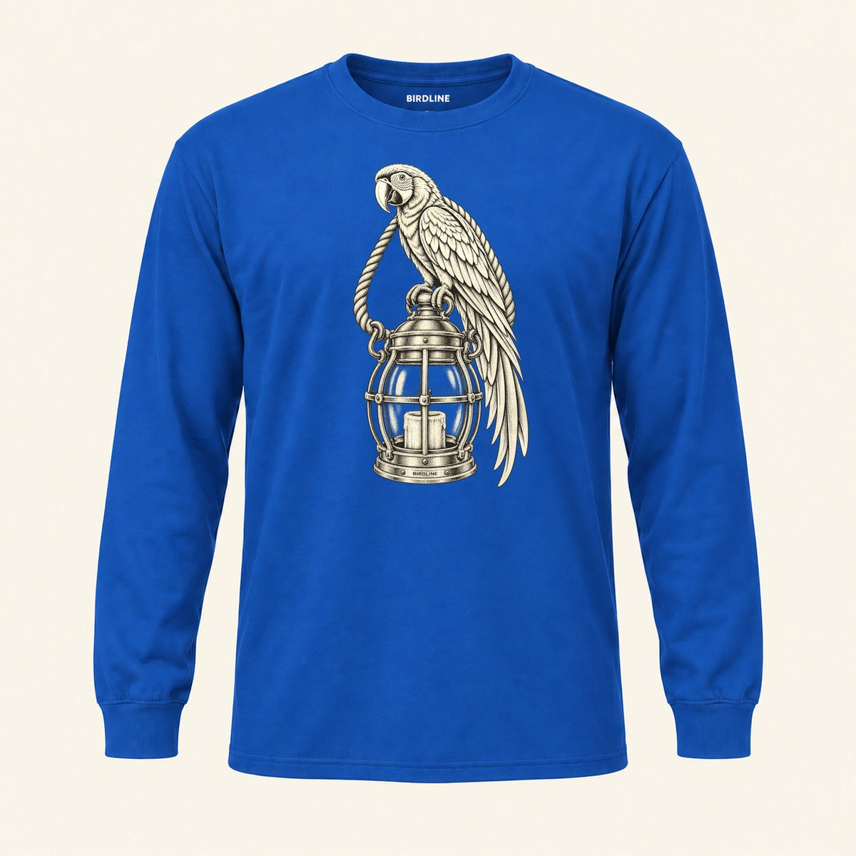 Lantern Watch Long Sleeve Shirt in Royal, front view