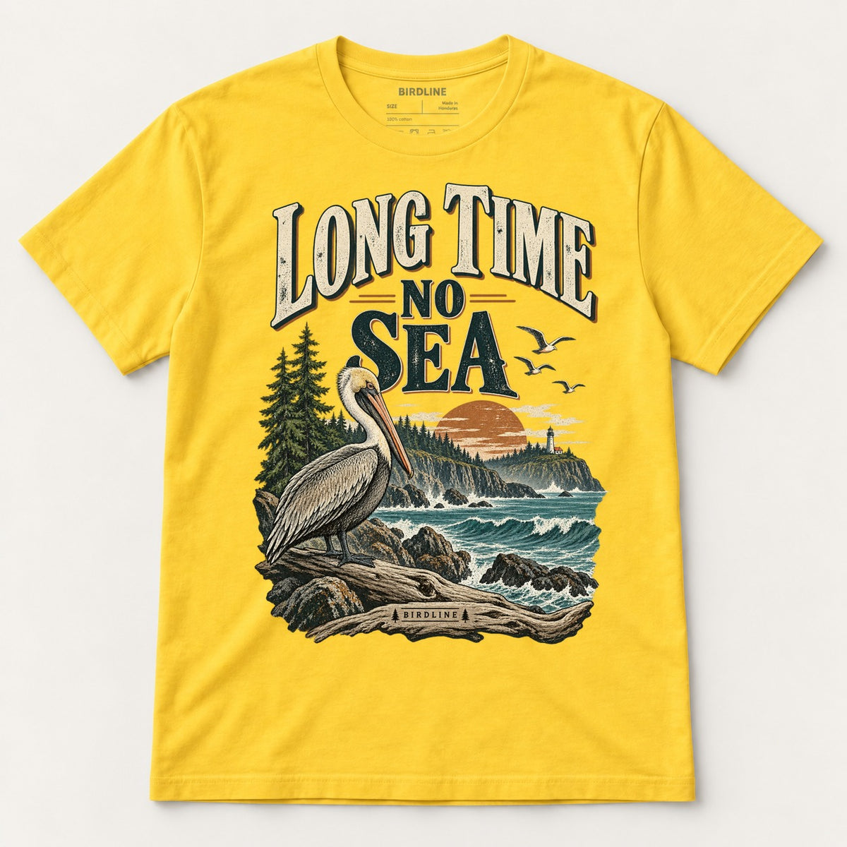Long Time No Sea T-Shirt in Daisy, front view