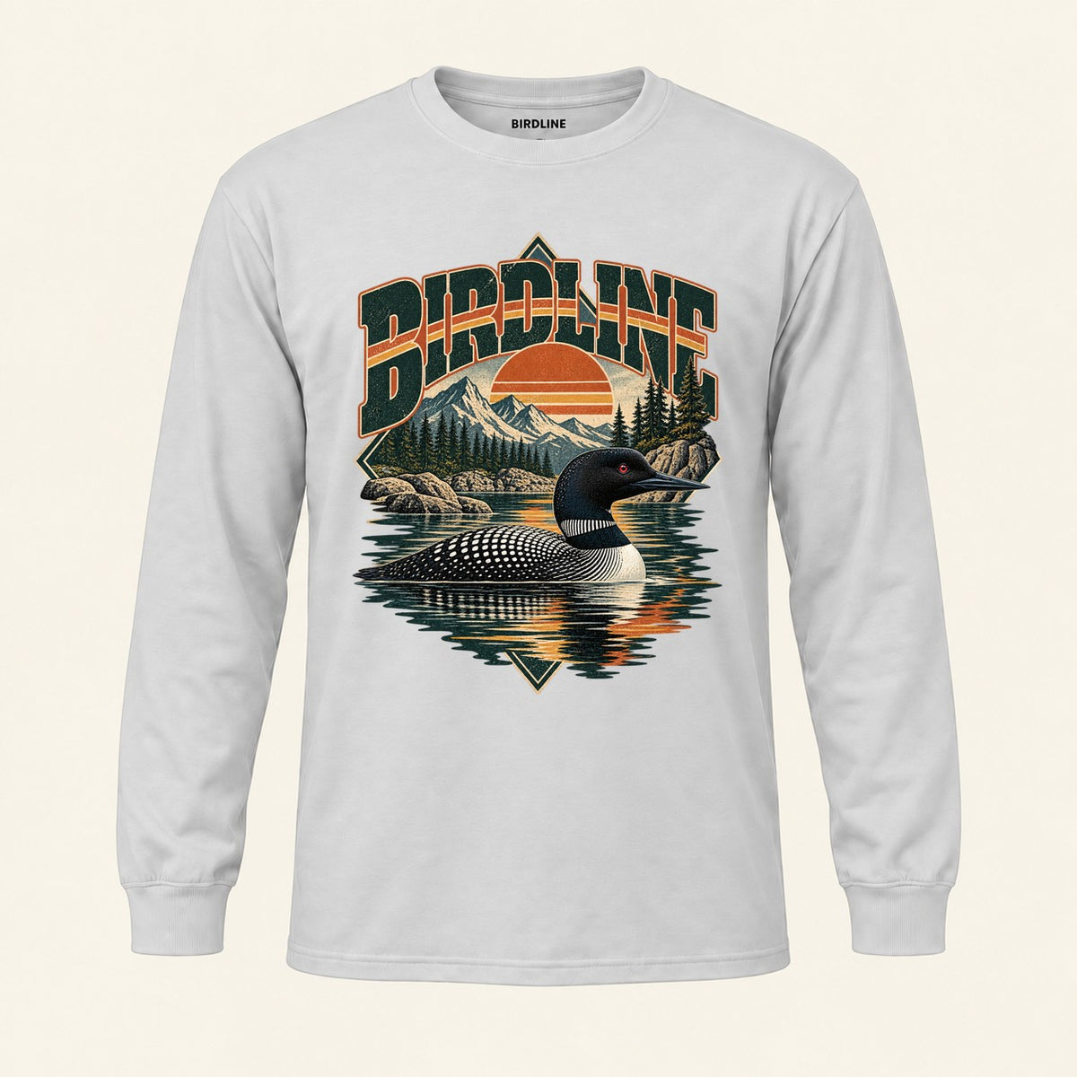 Loon Lake Long Sleeve Shirt in Ash, front view