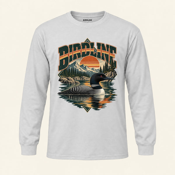 Loon Lake Long Sleeve Shirt in Ash, front view