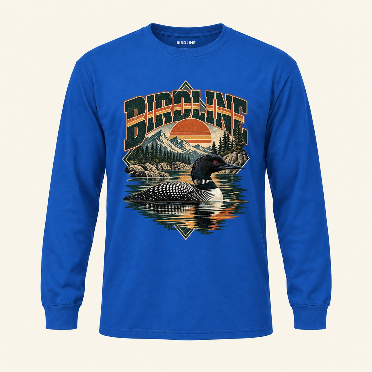 Loon Lake Long Sleeve Shirt in Royal, front view