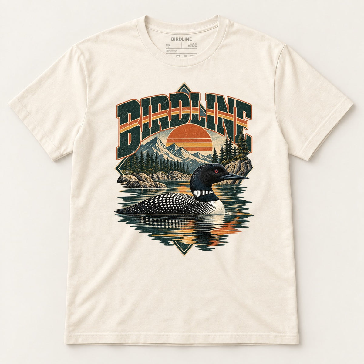 Birdline Loon Lake T-Shirt in Natural, front view