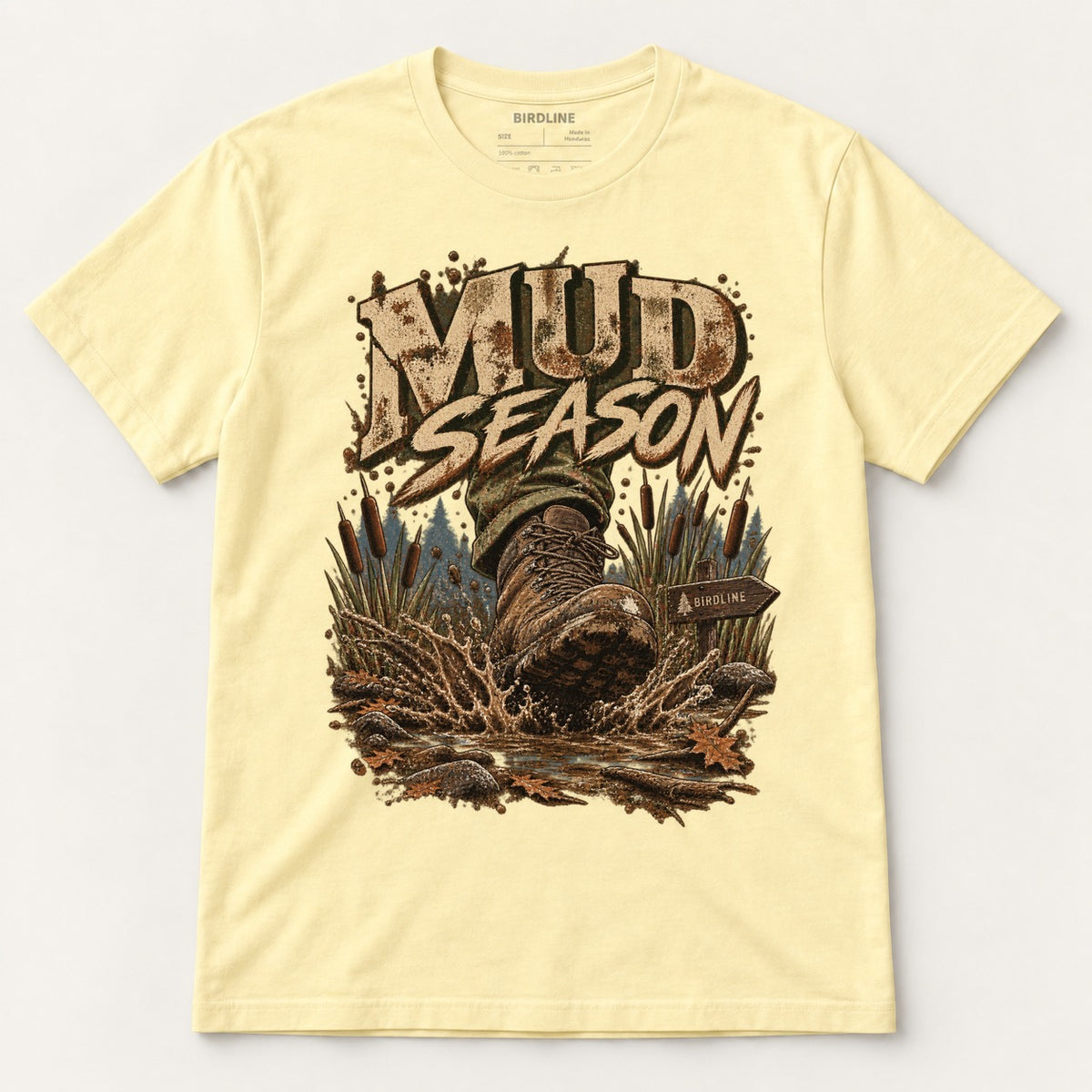 Mud Season T-Shirt in Cornsilk, front view