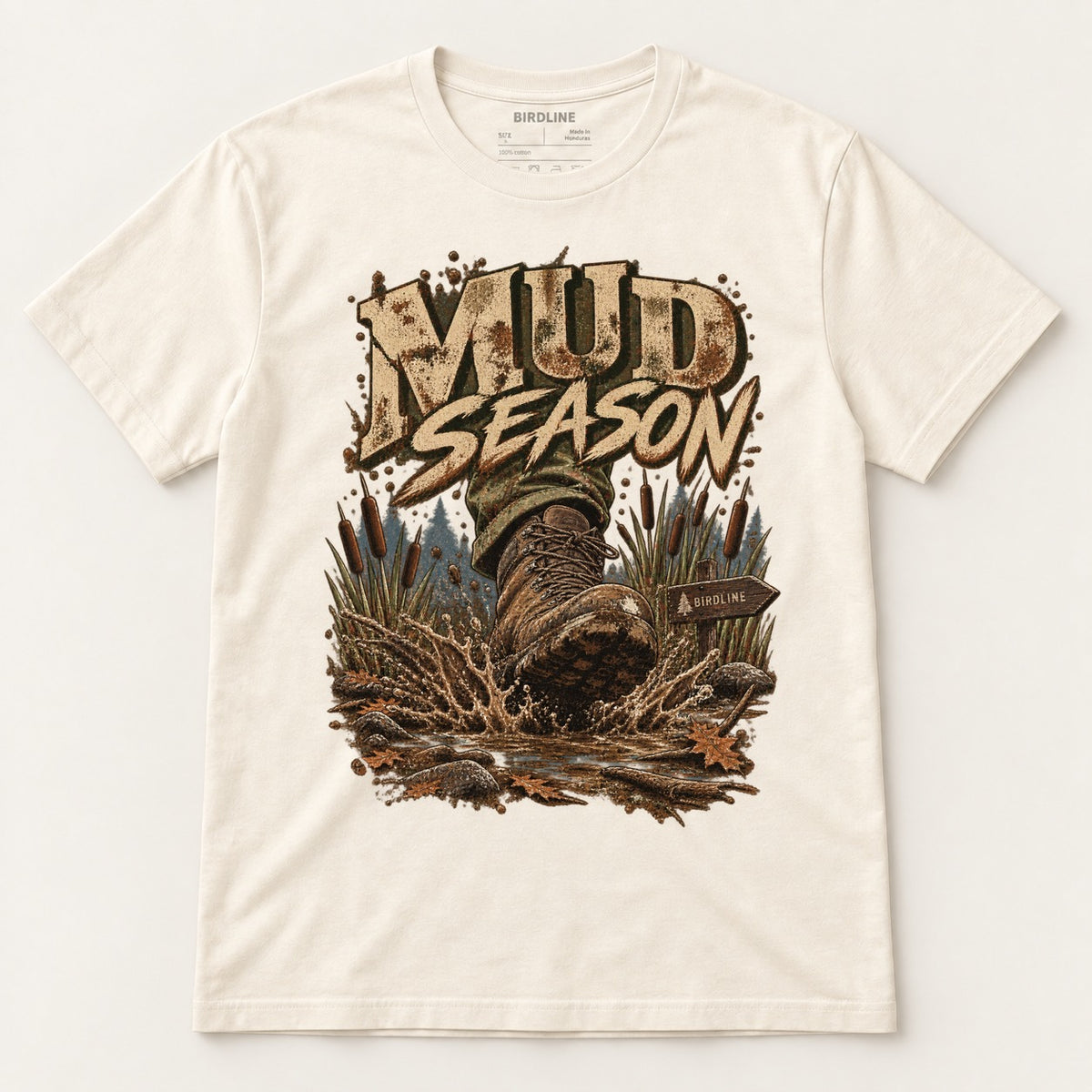 Mud Season T-Shirt in Natural, front view