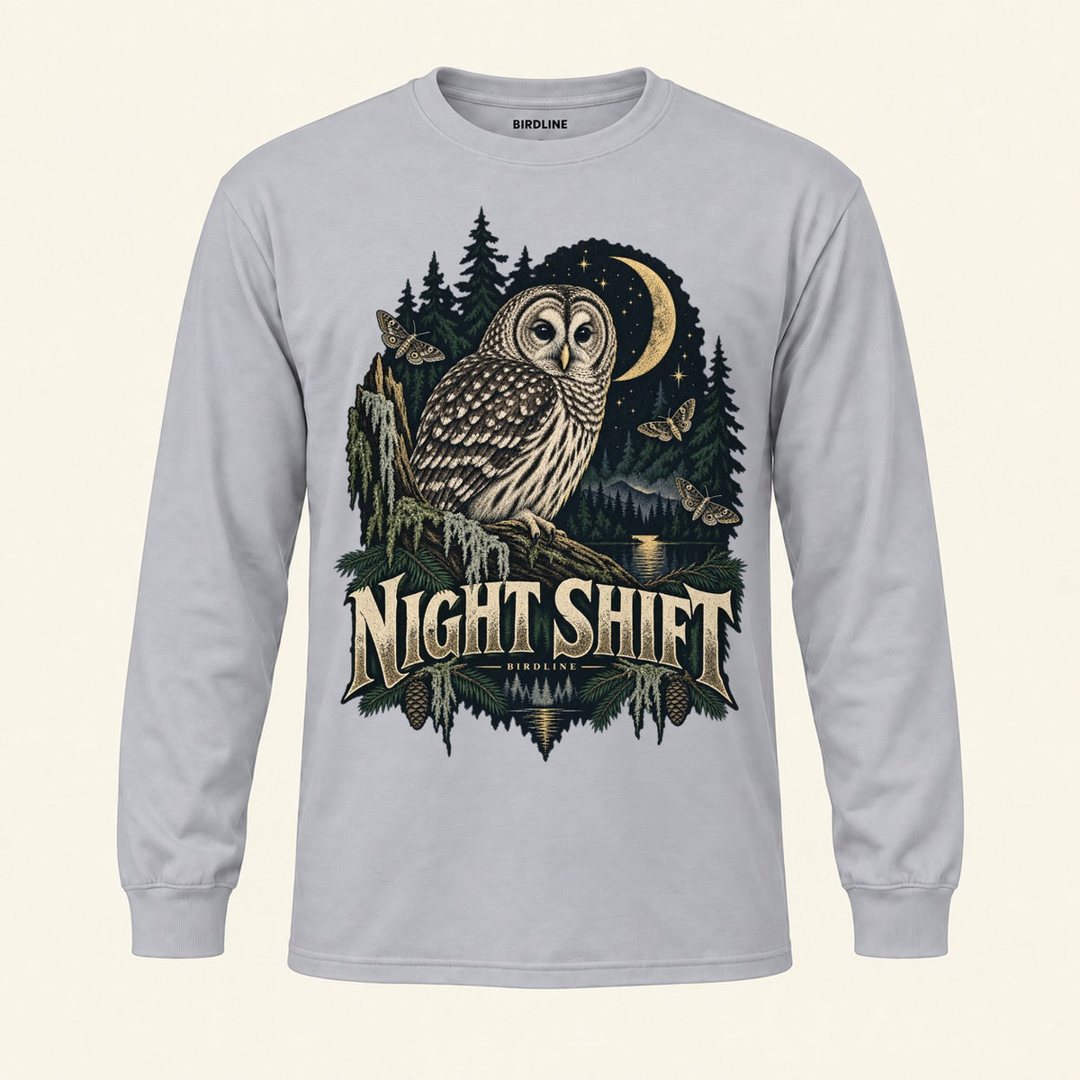 Night Shift Long Sleeve Shirt in Sport Grey, front view